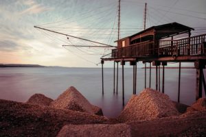 Trabocco sul mare ravvicinato